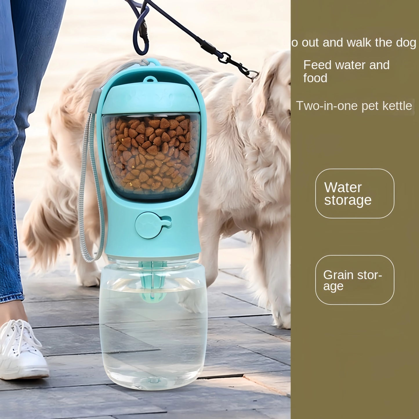Portable Dog Water Bottle with Storage